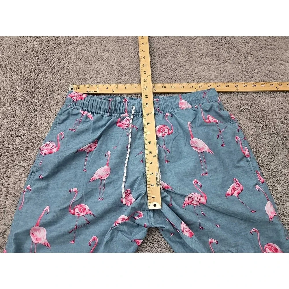 Goodfellow & Co Swim Shorts Mens M Blue‎ Pink Flamingo Inseam:7